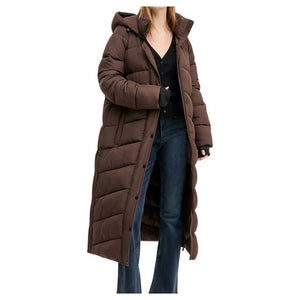 BCBG Women's Hooded Water-Resistant Maxi Puffer Coat