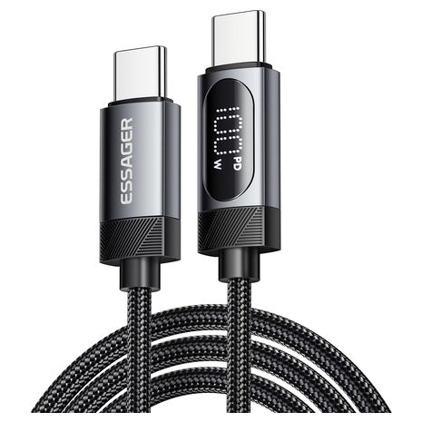 2-Pack Eassager 100W LED Display USB C to C Cable