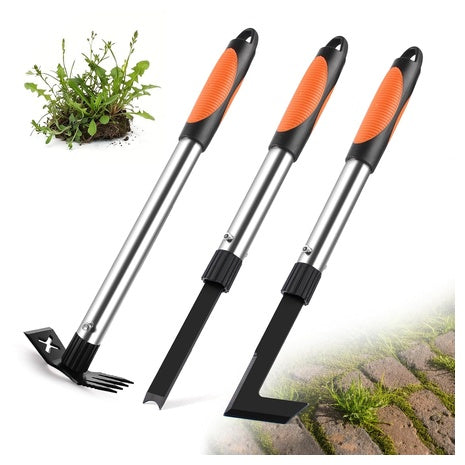 3-Pack Handheld Weed Remover Tools With 16" Handles