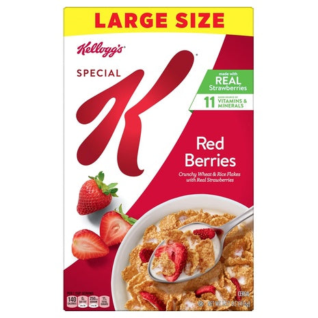 2 Large Boxes Kellogg's Special K Red Berries Breakfast Cereal