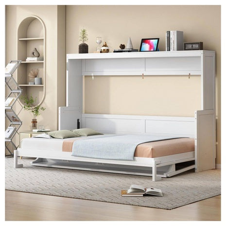 Vincent Modern Queen Murphy Bed With Desk