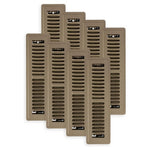 8-Pack Contractor Grade Powder Coated Brown Steel Floor Register