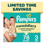 78 Pampers Swaddlers Size 3 Diapers