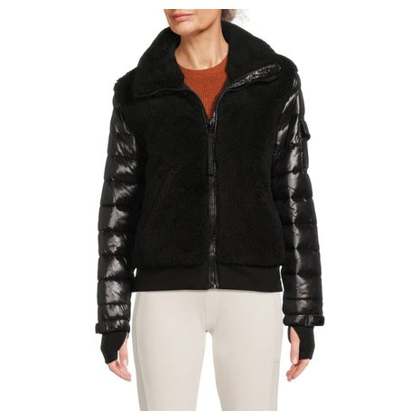 S13 Mixed Media Bomber Jacket