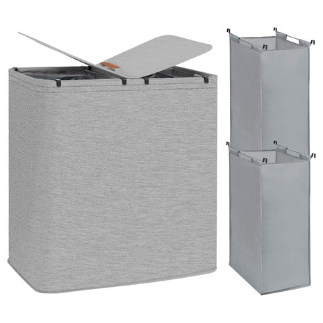 2-Section Large Laundry Hamper Sorter
