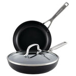 KitchenAid 3-Piece Hard Anodized Induction Nonstick Frying Pan Set w/ Lid