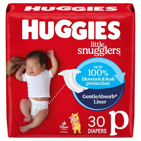 30 Huggies Little Snugglers Newborn Diapers