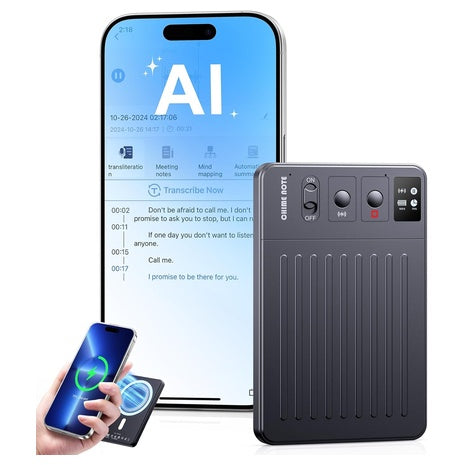 TTQ AI 64GB Digital Voice Recorder With App Control