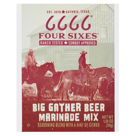 6666 Four Sixes Big Gather Beer Marinade Mix (1.25oz)