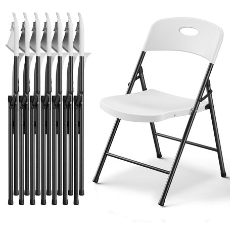 8-Pack Heavy Duty Folding Chairs