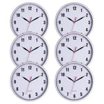 6-Pack 8" Silent Wall Clocks