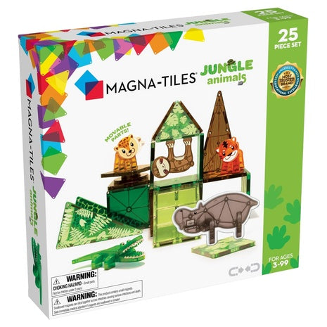 MAGNA-TILES Jungle Animals 25-Piece Magnetic Construction Set