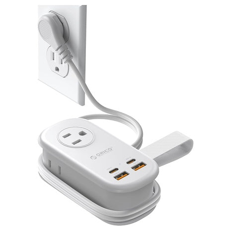 ORICO 7-in-1 65W Fast Charger GaN Travel Power Strip W/ 4ft Cord (4 Colors)