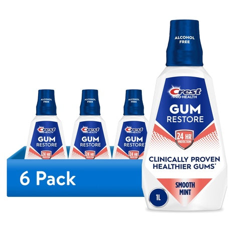 6 Bottles Crest Pro-Health Gum Restore Mouthwash (1L)