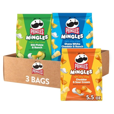 3 Bags of Pringles Mingles Puffed Snacks Variety Pack (OU-D)