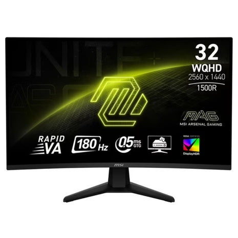 32" Msi MAG 32CQ6F Curved WQHD 180Hz 0.5ms HDR VA Freesync Gaming Monitor
