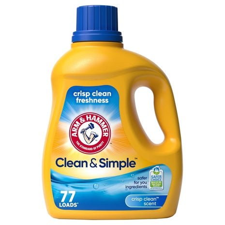 77 Loads Arm & Hammer Clean & Simple Liquid Laundry Detergent