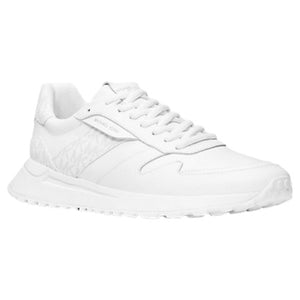 Michael Kors Men's Dax Pebbled Leather and Logo Trainer