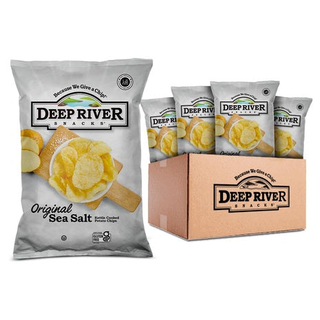 80 Bags Deep River Original Sea Salt Kettle Chips (1 Oz)