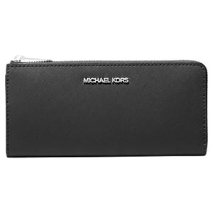 Michael Kors Women's Jet Set Travel Large Saffiano Leather Quarter Zip Wallet
