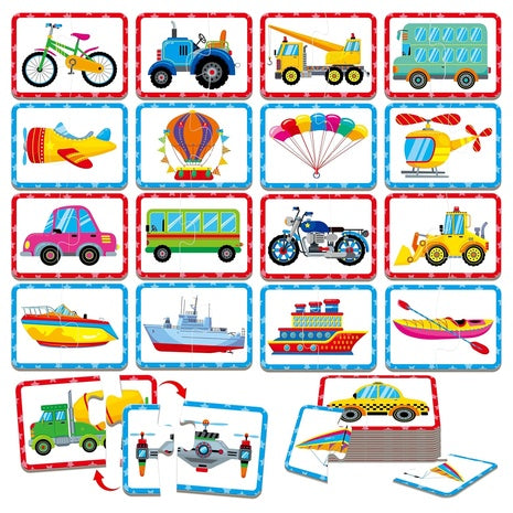 48 Toddler Matching Puzzle (Animal, Color/Number, Vehicle)