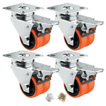 4-Pack 2" Dual Caster Wheels With Brake (Up To 450lbs)