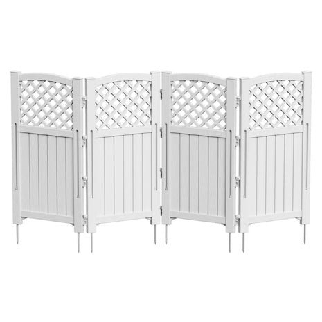 4-Panels Gunji Outdoor Resin Privacy Screen Fence