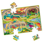 Melissa & Doug Dinosaur Adventure Floor Puzzle with 2 Wind-Up Dinos