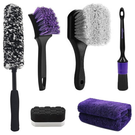 6-Piece YeewayVeh Car Wheel & Tire Brush Detailing Kit