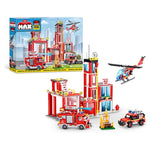 916-Piece Max Adventure Fire Rescue Headquarters Playset