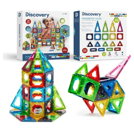 100-Piece 3D Magnetic Tiles Building Blocks