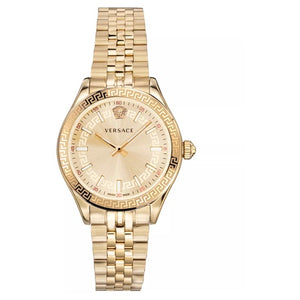 Versace Women's Swiss Hellenyium Gold Ion Plated Bracelet Watch