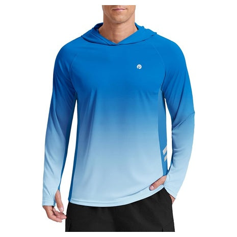 Men's UPF 50+ Long-Sleeve Rash Guard Fishing Hoodie (Various)