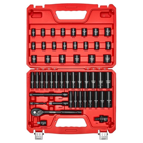 50-Piece Vevor 3/8" Drive Impact Socket Set