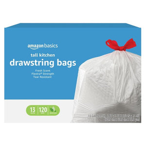 120-Count Flextra Tall Kitchen Drawstring Fresh Scent 13-Gallon Trash Bags