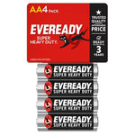 4-Pack Eveready Super Heavy Duty AA Batteries