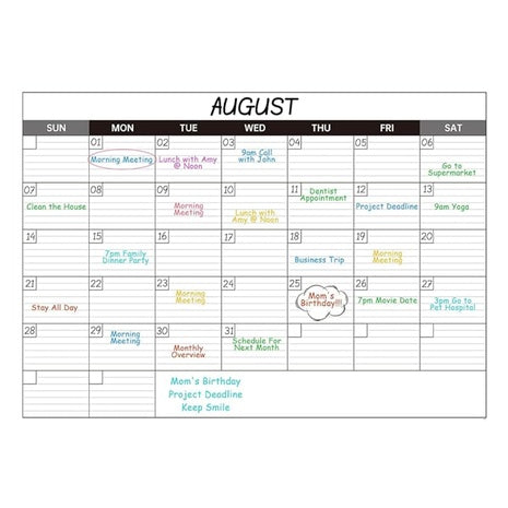 Large Dry Erase Wall Calendar