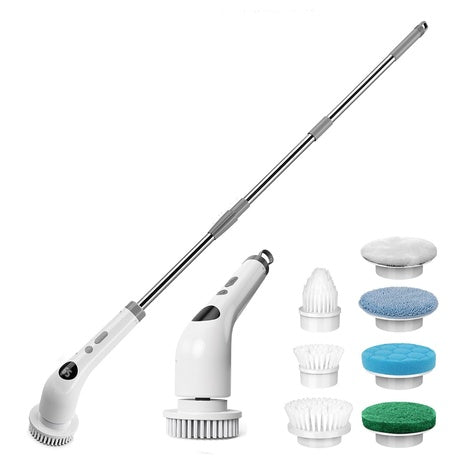 Rechargeable Electric Spin Scrubber with 7 Brushes