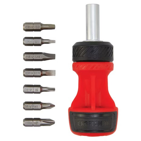 8-Piece Craftsman Ratcheting Multi-Bit Replaced Screwdriver Set