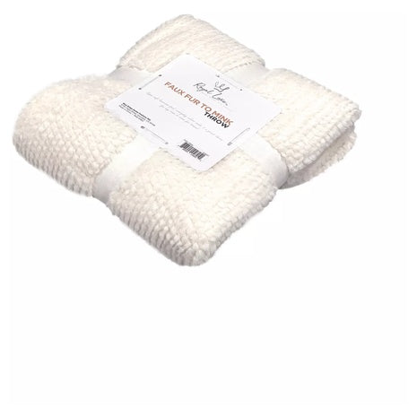 Royal Luxe Cozy Faux Fur to Faux Mink Throw