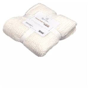 Royal Luxe Cozy Faux Fur to Faux Mink Throw