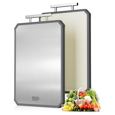 Double-Sided Stainless Steel Cutting Board