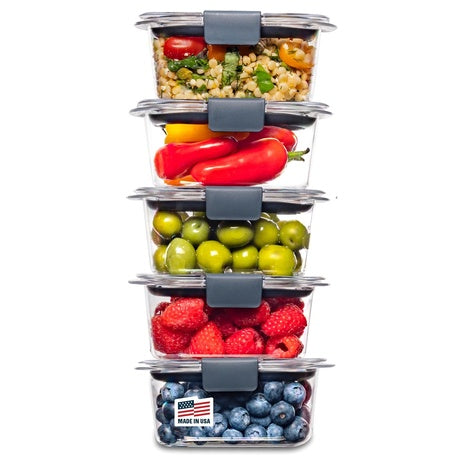 5-Pack 1.3 Cup Brilliance Food Storage Containers With Lids