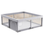 50" X 50" Playpen W/ Breathable Mesh & Safety Fence