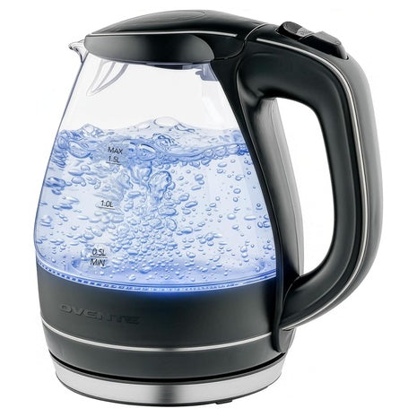 1.5L Ovente Illuminated Electric Kettle W/ Filter & Auto Shut-Off