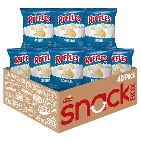 40 Bags Of Ruffles Original Potato Chips