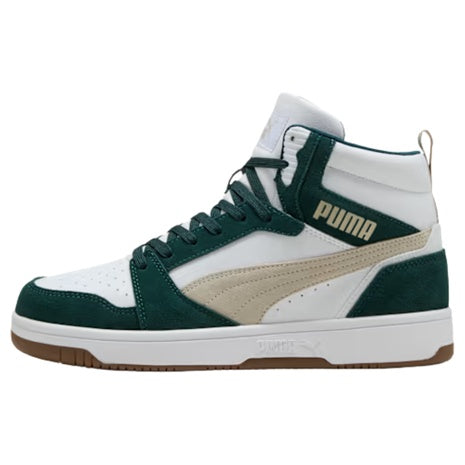 Puma Rebound V6 Suede Mid-Top Sneakers