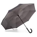 Totes Auto Reverse Close Windproof Stick Inbrella