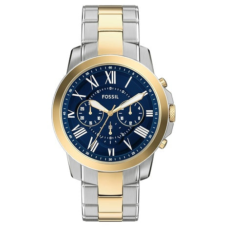 Fossil Men's Grant Chronograph Two-Tone Stainless Steel 44mm Watch
