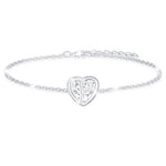 18K Gold Plated Heart Initial Bracelet (All ABC's)